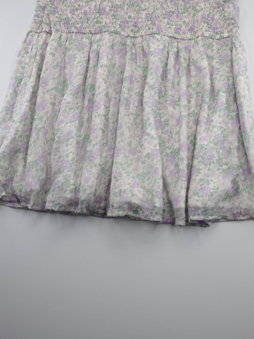 Hollister Women's Floral Adjustable‎ Strap Chiffon Skort Dress White Size XL - Picture 6 of 9